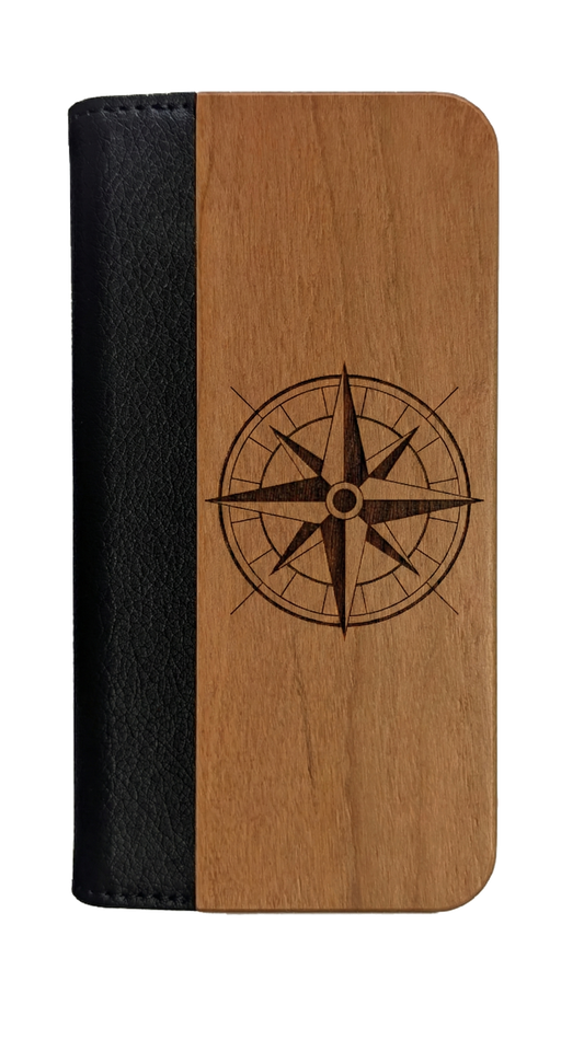 Handyhülle mit Deckel Kompass