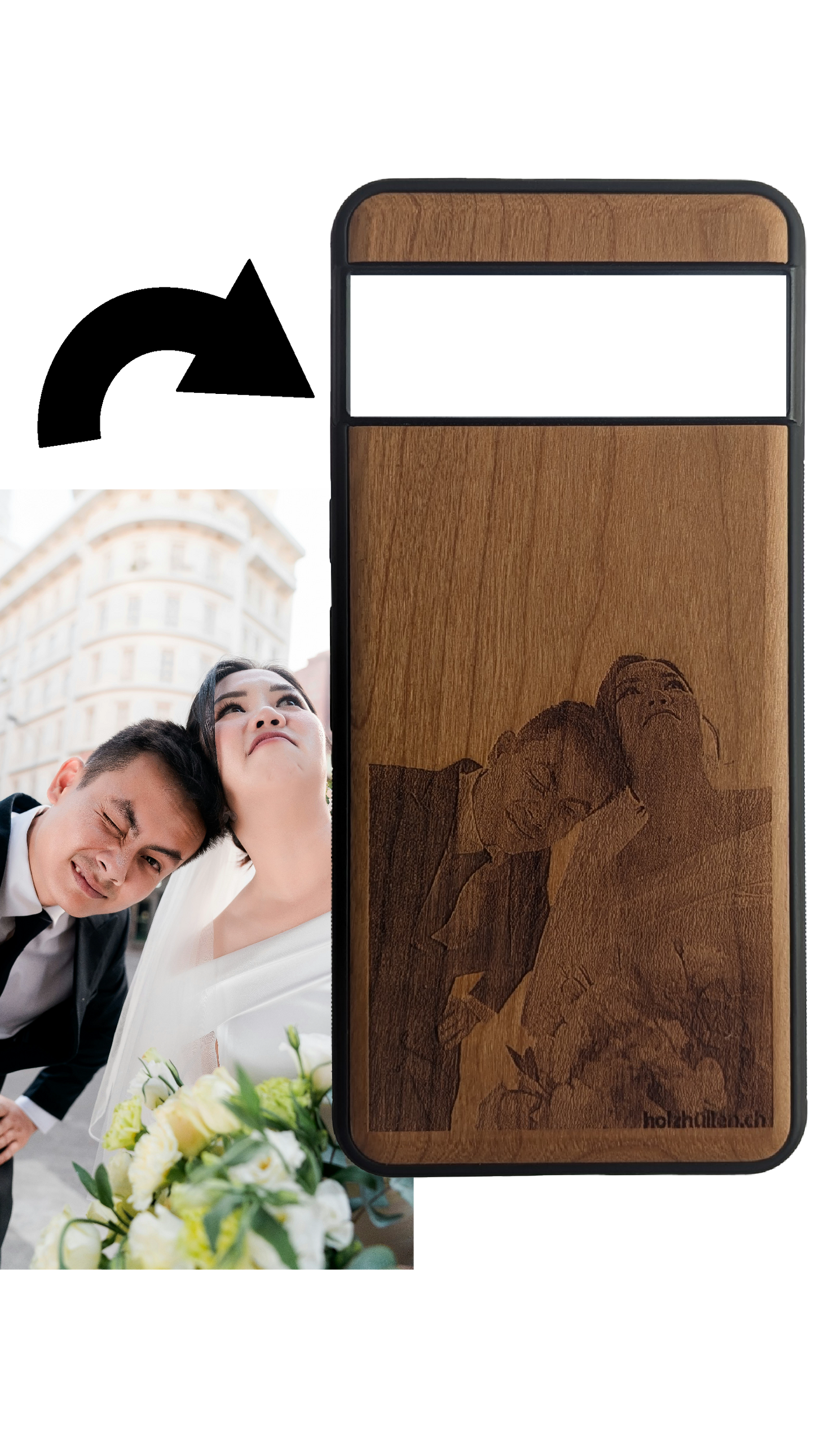 Handyhülle Holz mit Foto Google Pixel